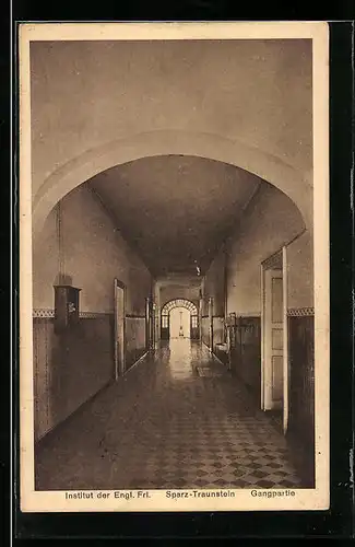 AK Sparz-Traunstein, Institut der Engl. Frl., Gangpartie