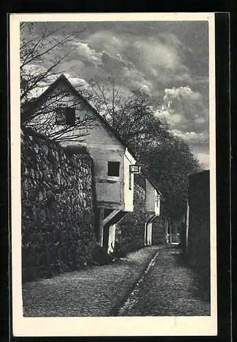 AK Neubrandenburg, Stadtmauer mit Wiekhäusern