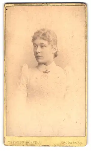 Fotografie Theodor Höhne, Magdeburg, Ullrichstrasse 18, Junge Dame im Kleid