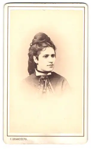 Fotografie F. Brandseph, Stuttgart, Junge Dame mit Hochsteckfrisur