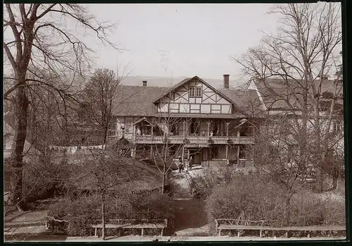 Fotografie Brück & Sohn Meissen, Ansicht Wechselburg / Mulde, Blick auf das Schützenhaus