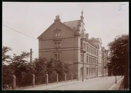 Fotografie Brück & Sohn Meissen, Ansicht Freiberg i. Sa., Partie an der Deutschen Versuchsanstalt für Lederindustrie