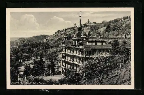 AK Radebeul, Blick auf das Bilz-Sanatorium