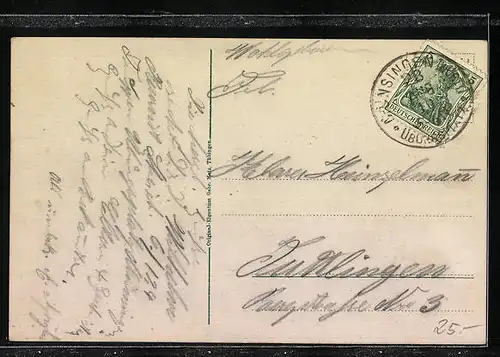 AK Münsingen, Truppenübungsplatz, Eingang in das Barackenlager