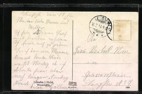 AK Lensahn i. Holst., Wassermühle
