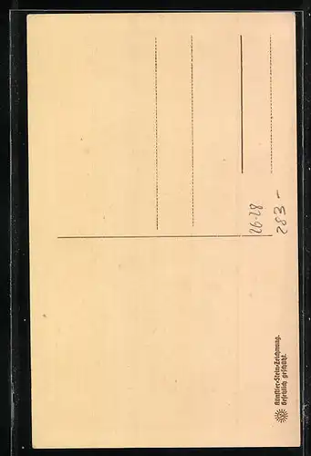 Steindruck-AK Bremen, Ritter vor dem Rathause