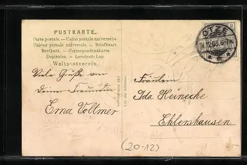 AK Glück im neuen Jahre 1906