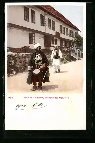 AK Bosnien, Sajahin, Wandernder Derwisch