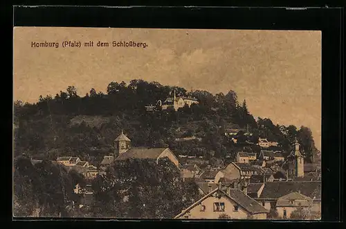 AK Homburg / Pfalz, Gesamtansicht mit Schlossberg
