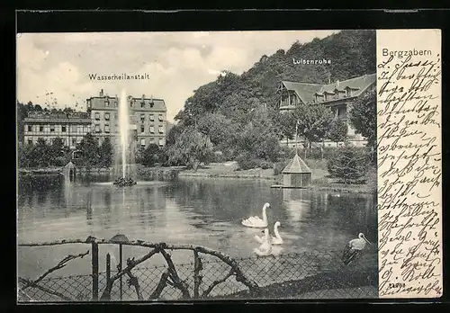 AK Bergzabern, Wasserheilanstalt und Hotel Luisenruhe