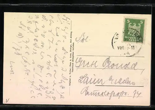 AK Bad Aibling, Gesamtansicht mit Gebirgskette