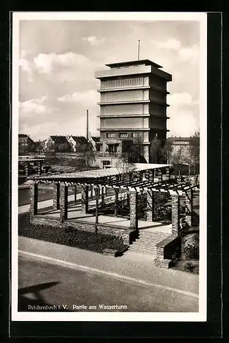 AK Reichenbach i. V., Partie am Wasserturm