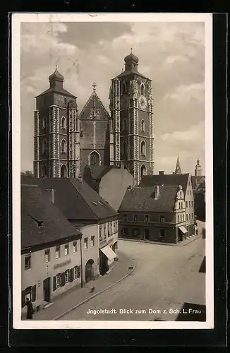 AK Ingolstadt, Blick zum Dom z. Sch. L. Frau