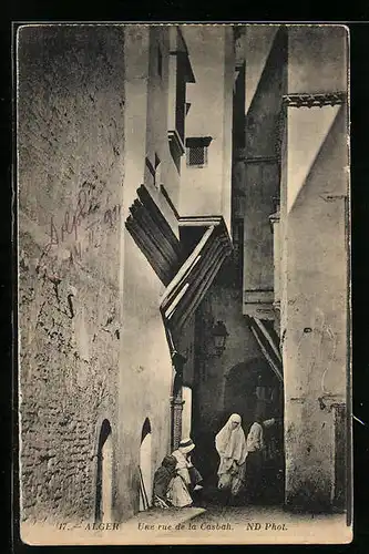 AK Alger, Une rue de la Casbah