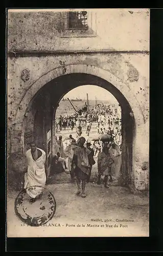 AK Casablanca, Porte de la Marine et Vue du Port