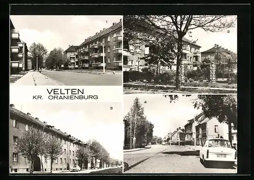 AK Velten, Wohnsiedlung an der Karl-Liebknecht-Straasse, Poststrasse