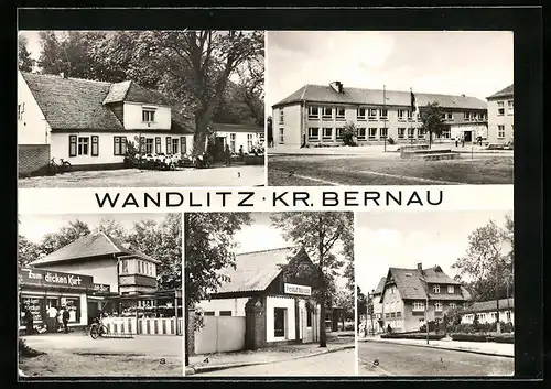 AK Wandlitz /Kr. Bernau, HO-Gaststätte Seekrug, Rat der Gemeinde, Heimatmuseum