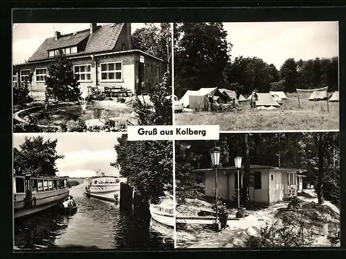 AK Kolberg, Flusspartie und Wohnhäuser