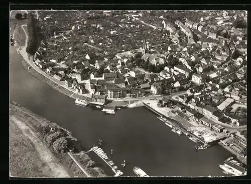 AK Wittenberge, Fliegeraufnahme der Stadt