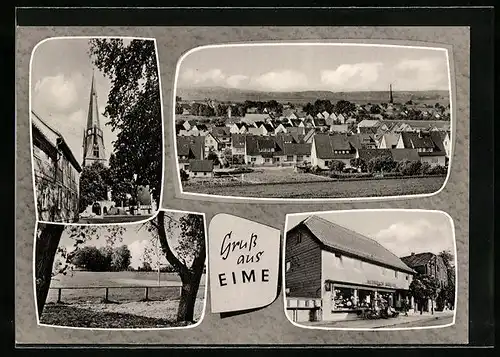 AK Eime, Ortsansicht und Kirche