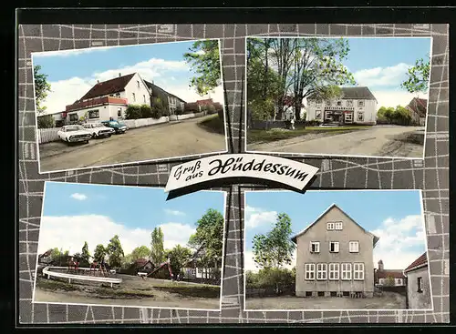 AK Hüddessum, Strassenpartie und Wohnhäuser