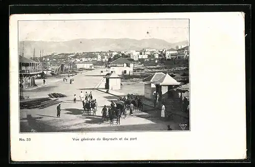 AK Beyrouth, Vue generale de Beyrouth et du port