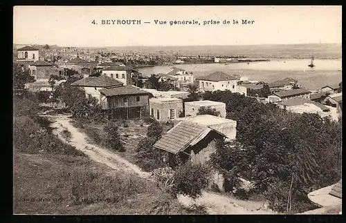 AK Beyrouth, Vue generale, prise de la Mer