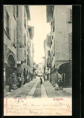 AK Lugano, Vue d`une rue