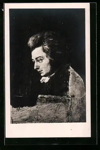 Künstler-AK Unvollendetes Portrait von W. A. Mozart