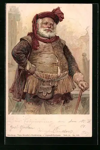 Künstler-AK William Shakespeare`s Heinrich IV., Falstaff