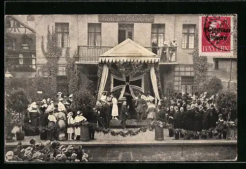 AK Nürnberg, Nagelung des eisernen Kreuzes vor der Handwerkskammer, Einweihung am 11.07.1915