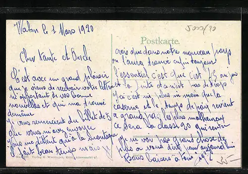 AK Köln-Wahn, Schiessplatz, Postgebäude, Kaiserstrasse und Baracken