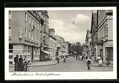 AK Nordenham, Passanten auf der Bahnhofstrasse