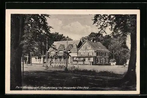 AK Wuppertal-Elberfeld, Blick auf das Park-Restaurant Freudenberg