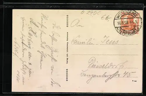 AK Wittenberge, Kriegerdenkmal und Rathaus