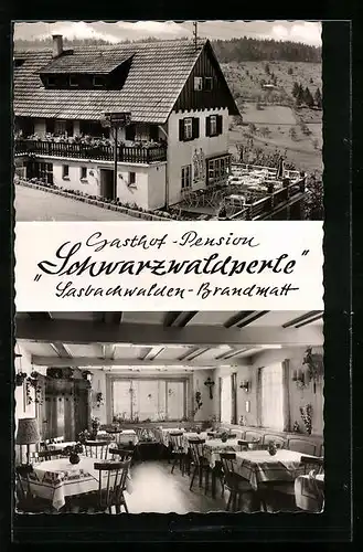 AK Sasbachwalden-Brandmatt, Gasthof-Pension Schwarzwaldperle, Innenansicht