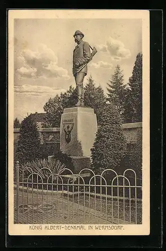 AK Wermsdorf, König Albert-Denkmal