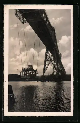 AK Rendsburg, Hochbrücke mit Schwebefähre