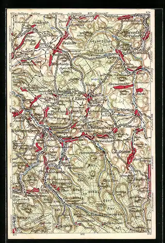 AK Scheibenberg, Wona-Karte der Region um den Ort