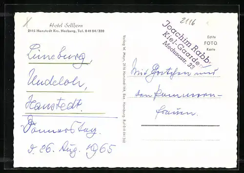 AK Hanstedt /Kr. Harburg, Hotel Sellhorn Aussen- und Innenansicht