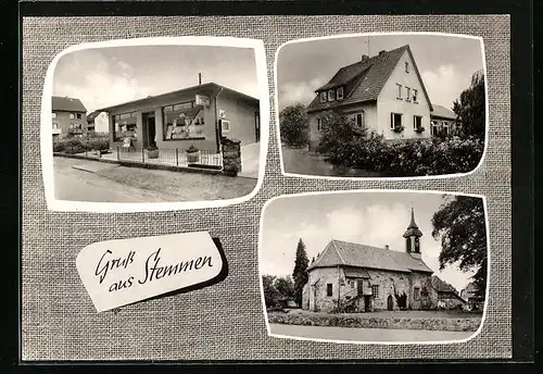 AK Stemmen, Kirche, Kiosk und Wohnhaus