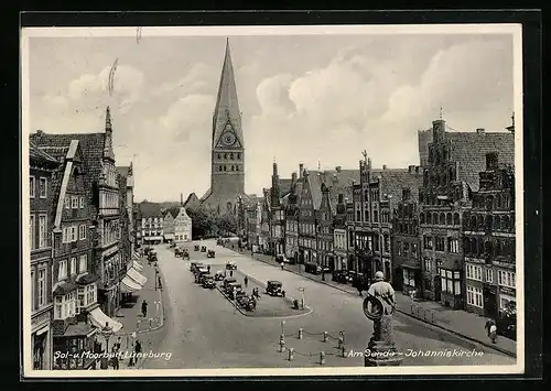 AK Lüneburg, Am Sande mit Blick auf die Johanniskirche