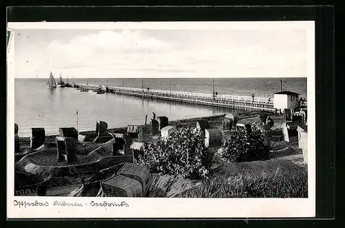 AK Ostseebad Lubmin, Blick zur Seebrücke