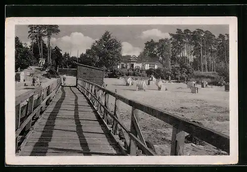 AK Ostseebad Lubmin, Blick von der Seebrücke
