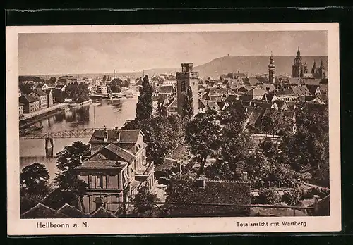 AK Heilbronn a. N., Totalansicht mit Wartberg