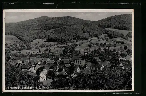 AK Gronau a. d. Bergstr., Gesamtansicht aus der Vogelschau