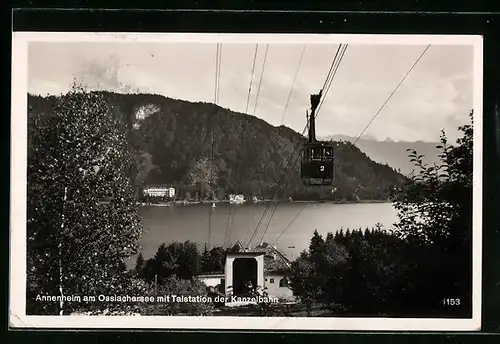 AK Annenheim am Ossiachersee mit Talstation der Kanzelbahn