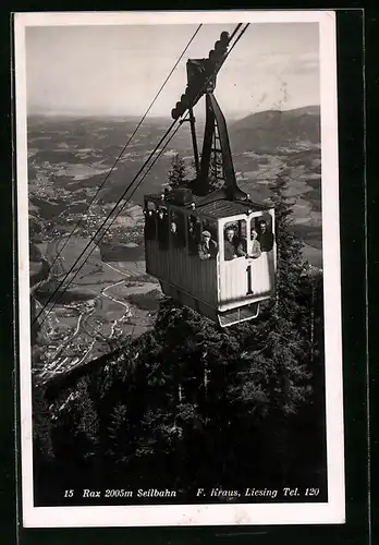 AK Rax, Gondel der Seilbahn