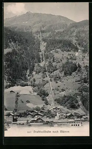 AK Drahtseilbahn nach Mürren