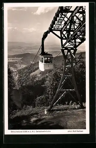 AK Schauinsland, Blick von der Bergstation der Seilschwebebahn